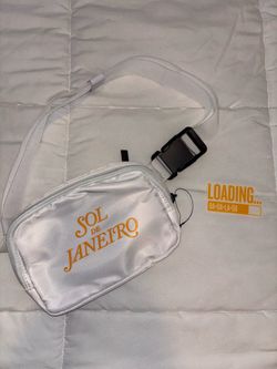 Sol de Janeiro White Satin Belt Bag