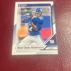 2024 Panini Donruss football card featuring Wan'Dale Robinson of the New York Giants. The card number is 272. 