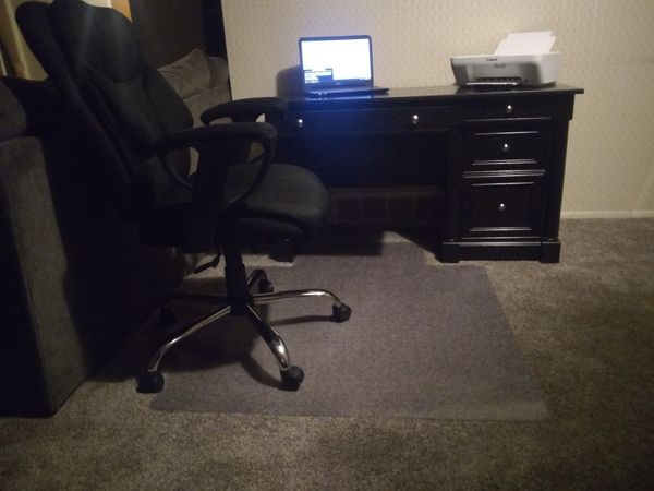 Office Desk Chair and Mat for Sale in South Ogden UT 