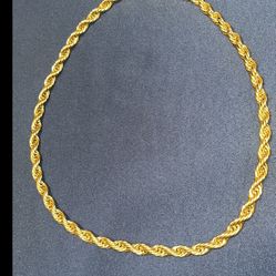 Rope Chain Gold Plated 18k Gold Plated  