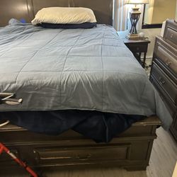 King Size Bed New Box Springs And Home Furniture Table With 2 Chairs