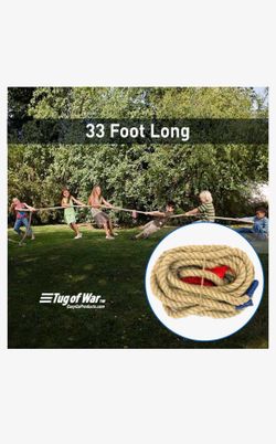 33 Foot Tug Of War Rope With Flag Kids And Adults Family Game