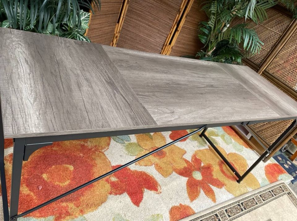 Long industrial Table Desk - 63L x 22W x 29H - Excellent condition