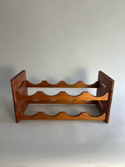 Vintage stacking Kalmar MCM teak wine rack