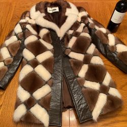 Genuine Mink Fur Coat 