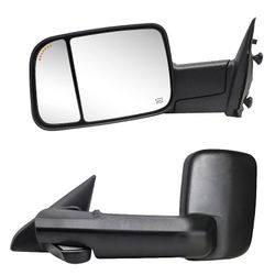 Tow Mirrors: 2019-2023 Dodge Ram 1500 Classic Power Adjust, Heated, Arrow, Sensor