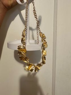 Gold Leaf Statement Necklace