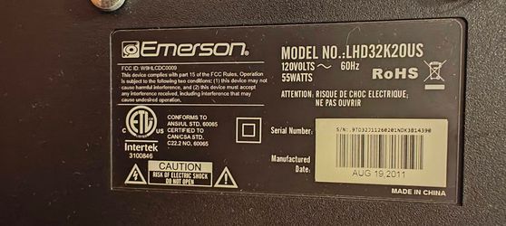 32" Emerson LED TV
