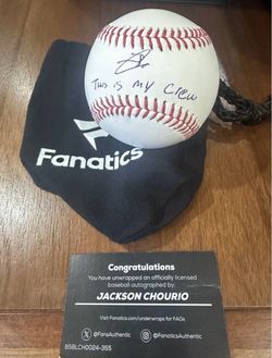 MLB Brewers Jackson Chourio Autographed Inscribed 260Baseball Fanatics
