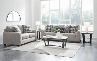 2-Piece Sofa & Loveseat Set – Living Room Furniture with Accent Pillows