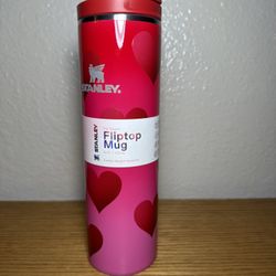 Stanley Valentines Day 16 Oz Aero Light Fliptop mug  Rouge Red with Hearts 2026