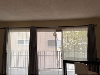 Blackout Curtains with White External curtains & Bars $100
