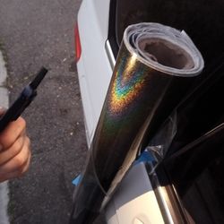 Black Iridescent Color Changing Vinyl Wrap 