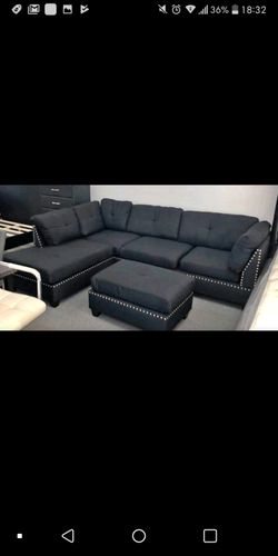 New Sectional With Ottoman