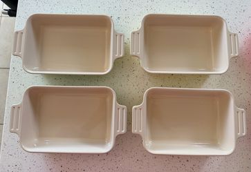 Le Creuset Set of 4 Rectangular Stoneware Baking Dishes – Brand New