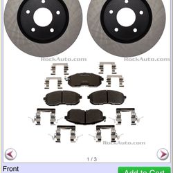 2012 Nissan Altima 2.5l Complete Front Brakes And Rotors 