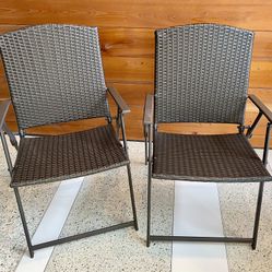 Hampton Bay Metal Folding Patio Chairs