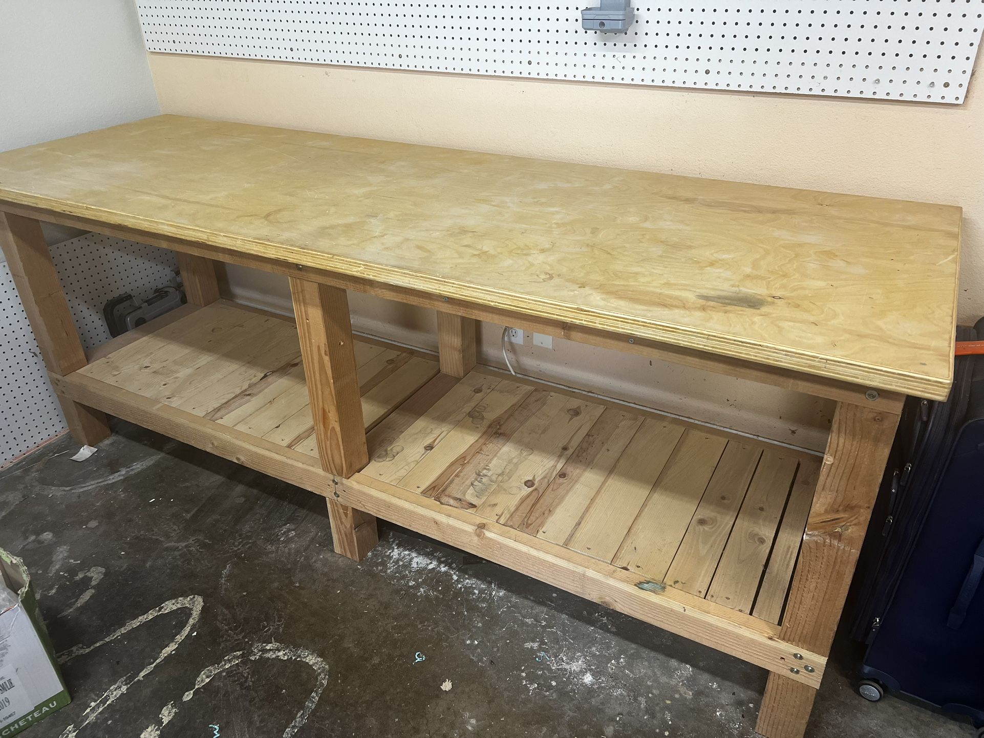 Sturdy 8 Foot Work Table/ Bench