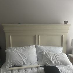 Beige - Full Size Bed  Has 2 Drawers In Foot Board And Dresser 