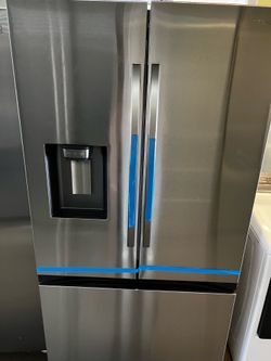 OPEN BOX SAMSUNG FRENCH STYLE REFRIGERATOR STAINLESS STEEL