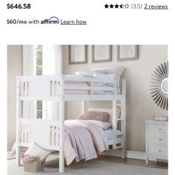 Twin Over Twin Bunk Bed 