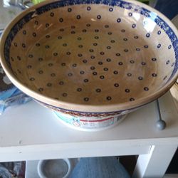 Vintage handmade Poland Handmade Ceramic Dish
