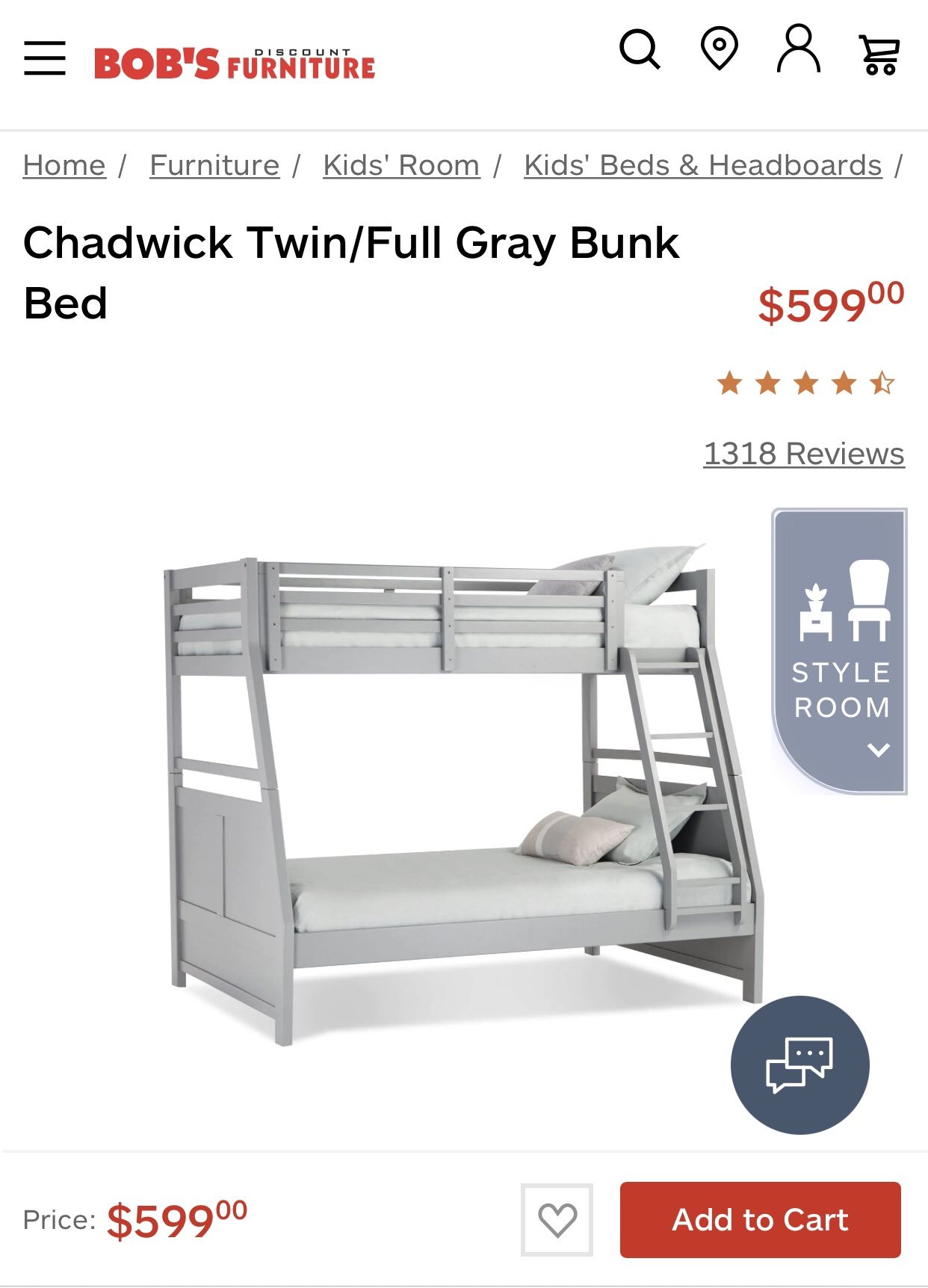 Full/Twin Bunk bed 