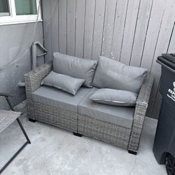 New Wicker Loveseat Sofa