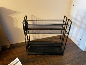 Black Metal Space Saving Spice Rack
