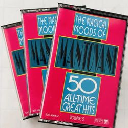 Magical Moods of Mantovani 50 All-Time Great Hits Vol 1 2 3 Cassette 1992 Music