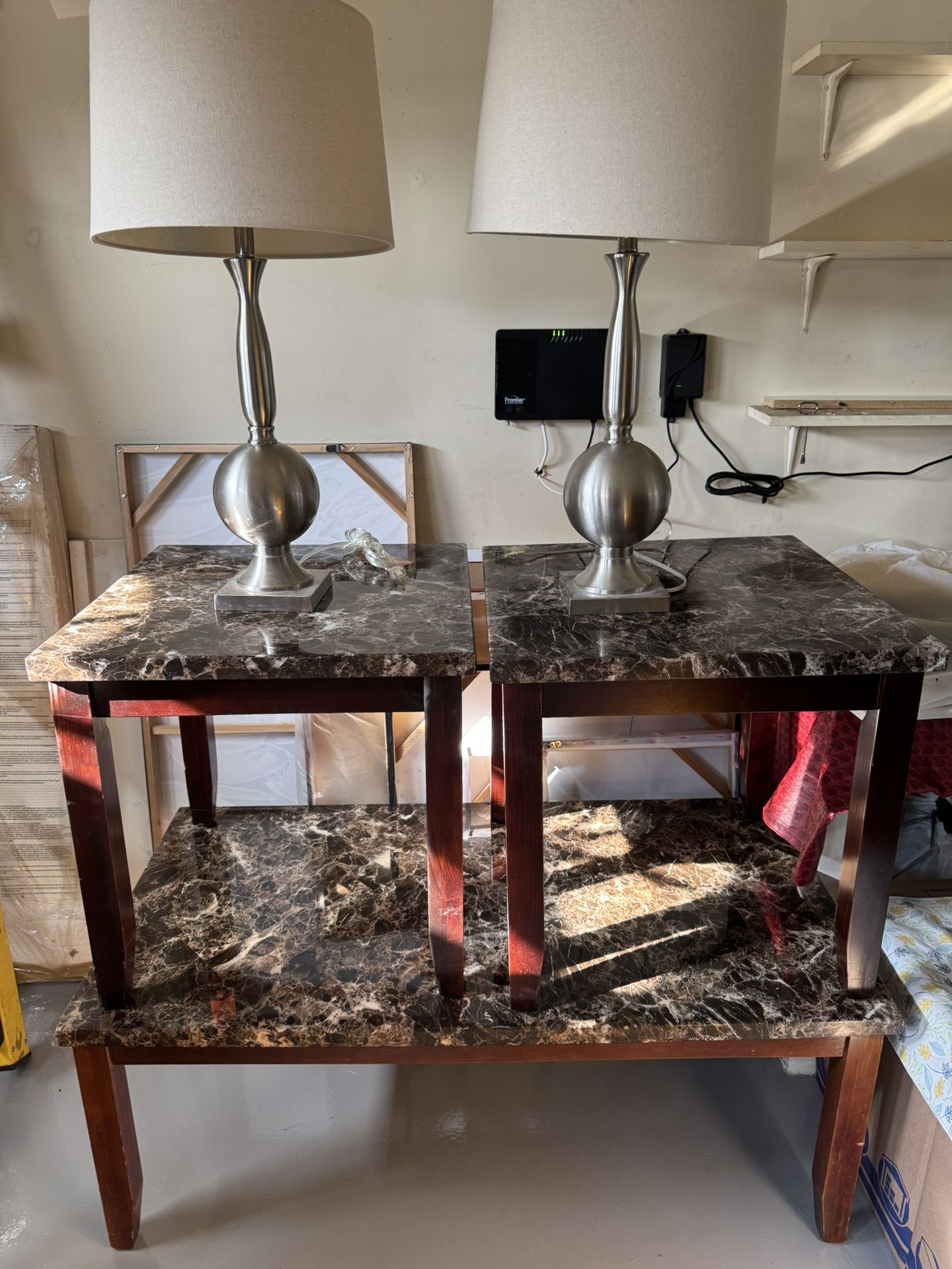 5 Piece Loving Room Set 2 Lamps 2 End Table 1 Coffee Table 