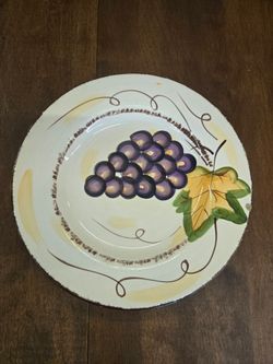 Tabletop Unlimited Napa Grape Hand Painted Dinner Plate