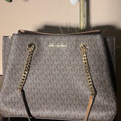 Dark Brown Monogram Michael Kors Purse