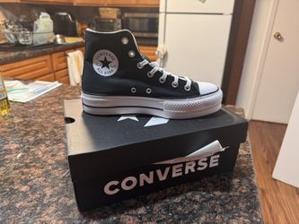 Black High Top Platform Converse 