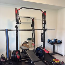Squat rack With Weights And Dumbbell Set