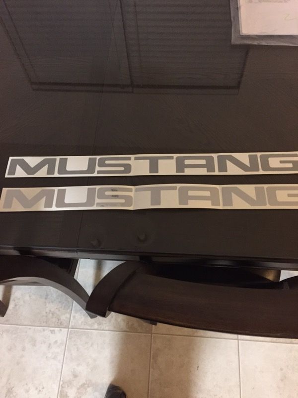 Letters bumper mustang