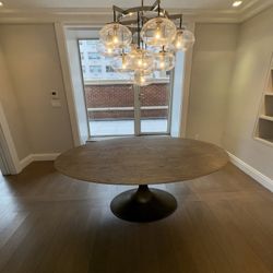 Restoration Hardware Aero Wood Oval Dining Table