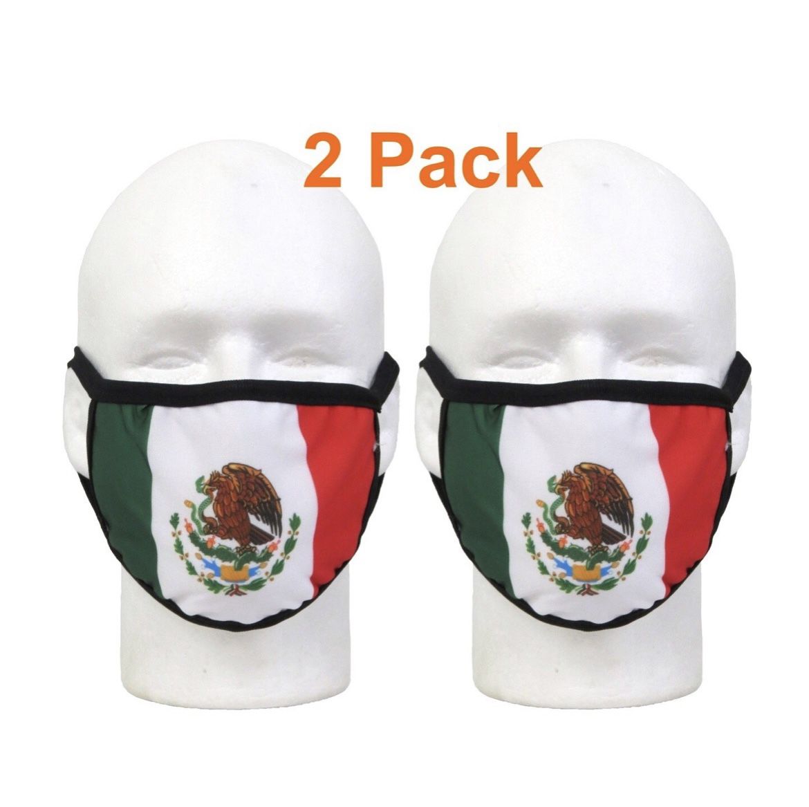 2 Pack Mexican Flag Mask