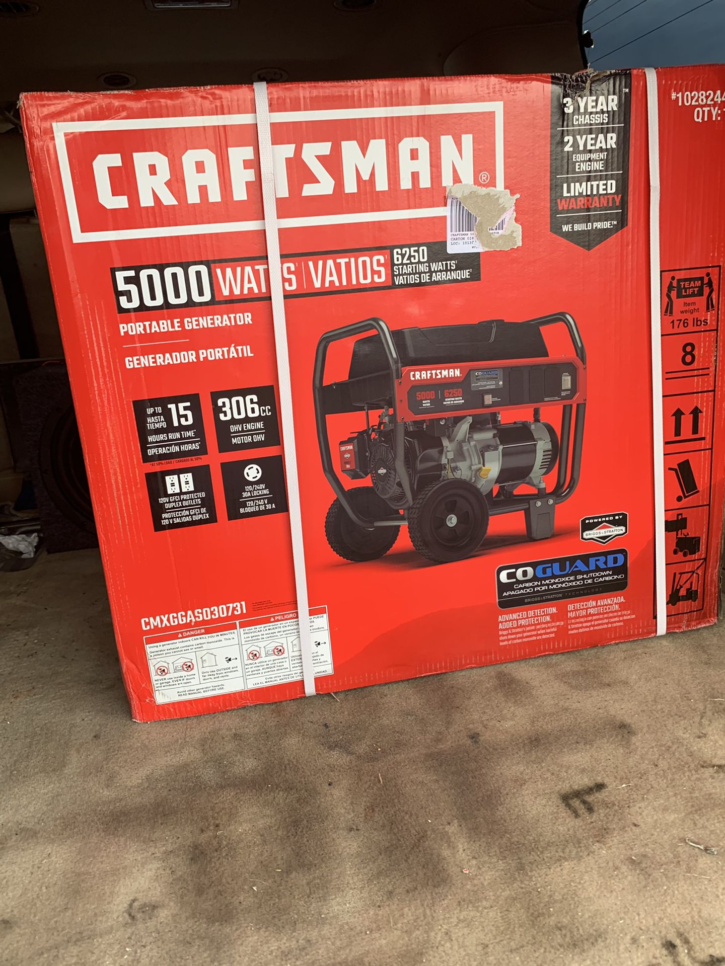 Craftsman 5000 watts generator