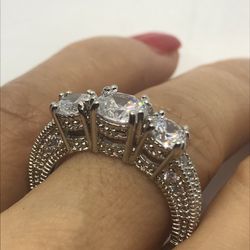 3 Stone Ring Size 8