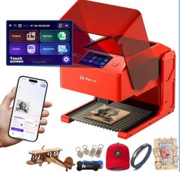 10W Laser Engraver Machine: Portable & Smart with 3.5" Touch Screen, Hand Drawing/Wireless/SD Card/Offline Engraving, AlgoOS Self Developed System for
