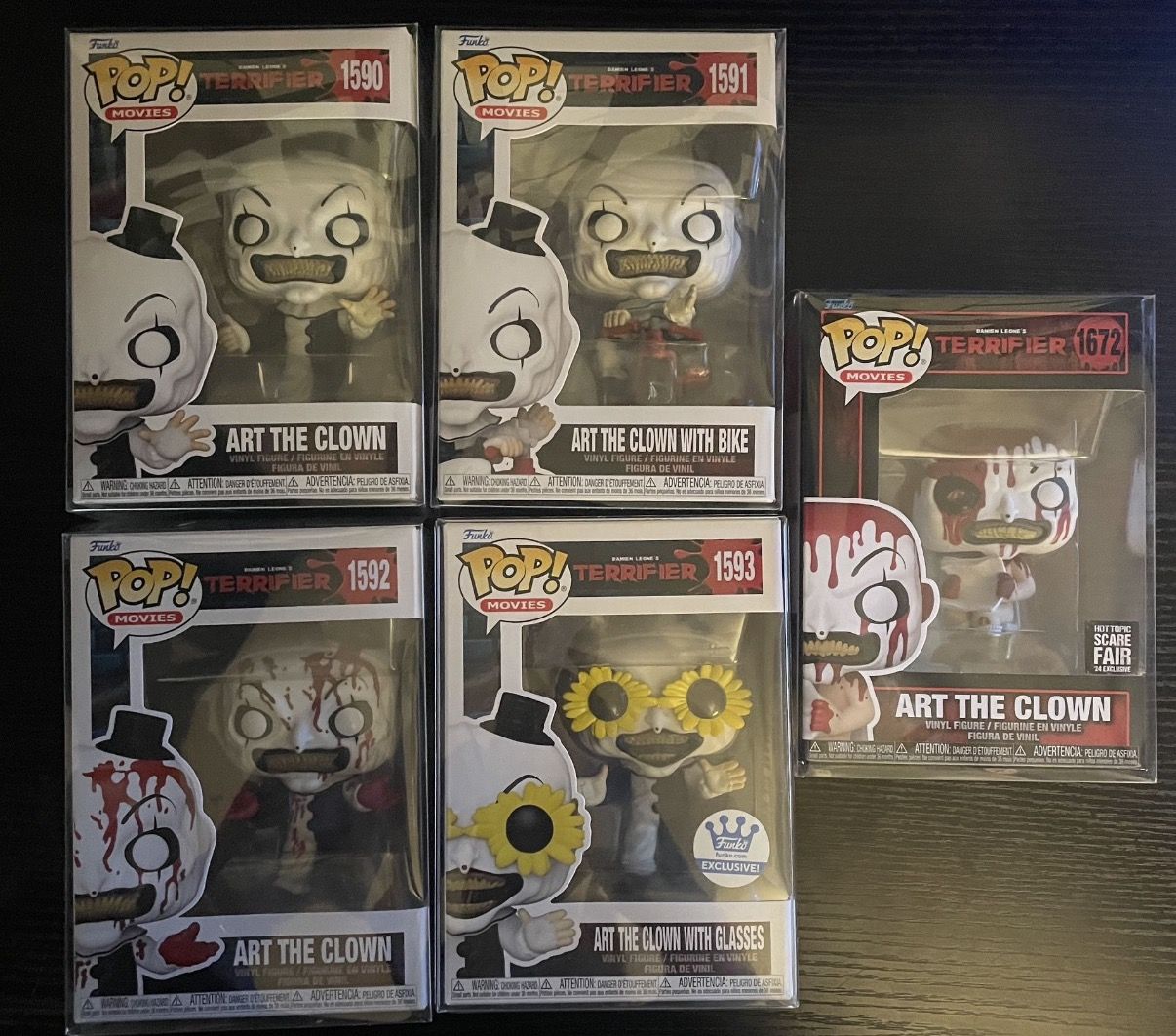 Terrifier Art The Clown Funko Set of 5