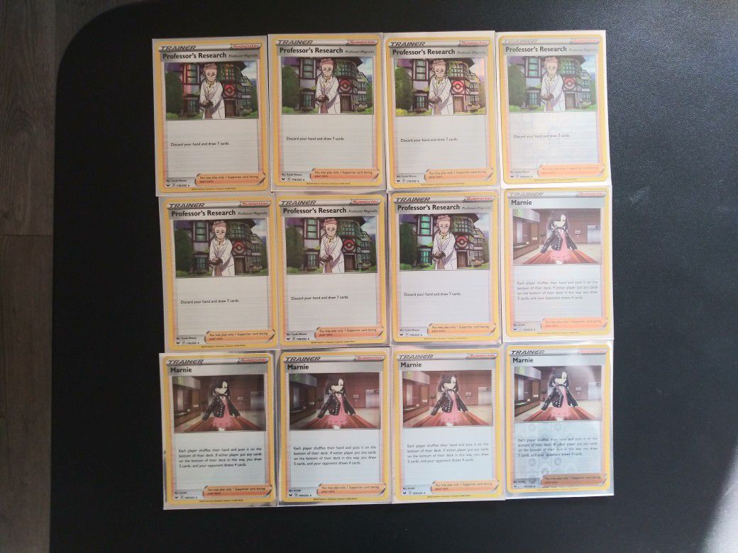 Pokemon Marnie Professor's Research Holo Rare Trainer Card Lot