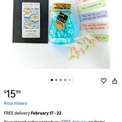 Oulores Glowing Love Notes Memory Jar 50 Blank Capsules