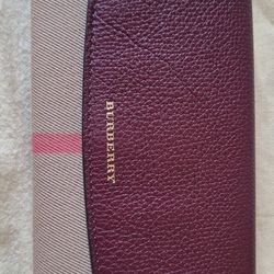 Burberry House Check Horseshoe Leather Porter Continental Wallet