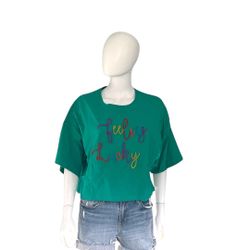 PEACH LOVE CALIFORNIA feeling Lucky Crop Top Sz Small 