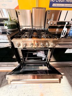 36” gas range no credit needed