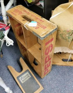 Pepsi cola vintage wood crate coke soda