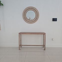 Side Table & Round Mirror