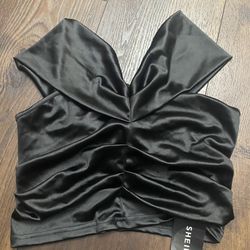 NEW Womans Black Shirt Size Large By SHEIN #6